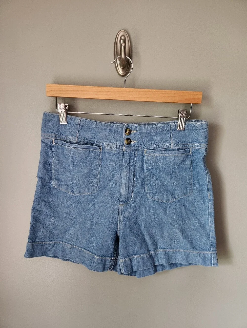 Pilcro And The Letterpress Anthropologie Linen Blend Shorts Size 8